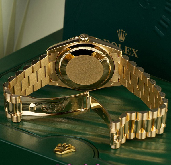 Đồng hồ nam cao cấp mạ vàng Rolex 118238 chính hãng, máy cơ Thụy Sỹ