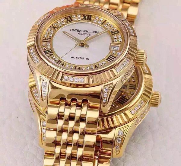 Đồng hồ Patek Philippe PT14 dây kim loại mạ vàng