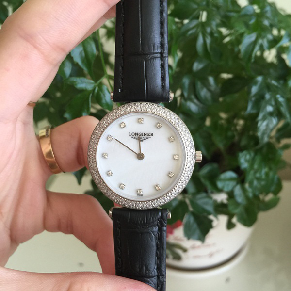 Đồng hồ nữ dây da Longines Quartz L4.635.8