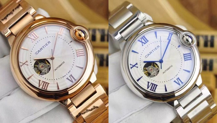 Đồng hồ dây kim loại nam Cartier WB0017