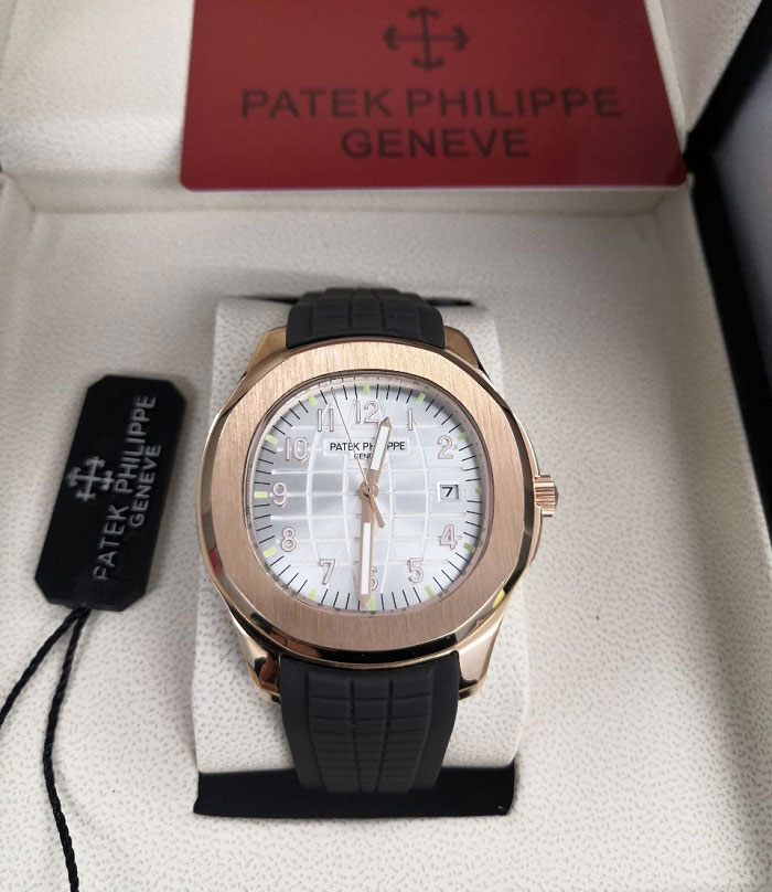 Đồng hồ mặt số bạc xám trắng Patek Philippe 5168R