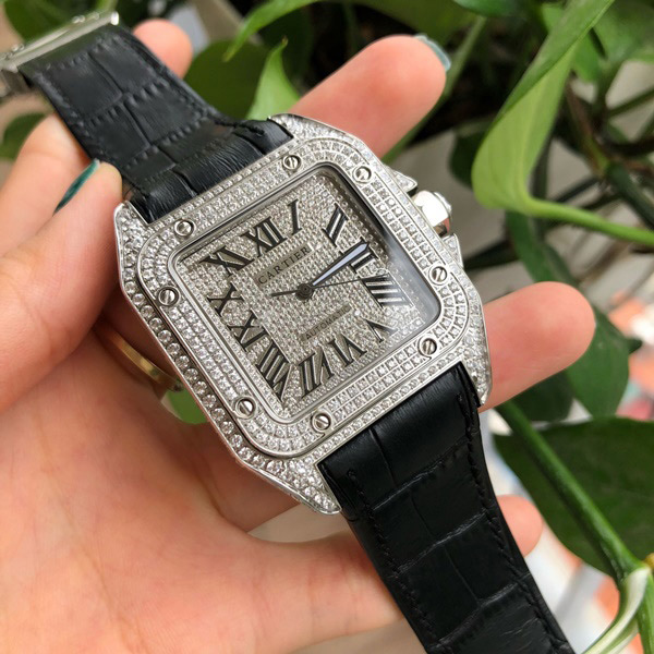 Đồng hồ nam dây da cá sấu Cartier WSPN1807