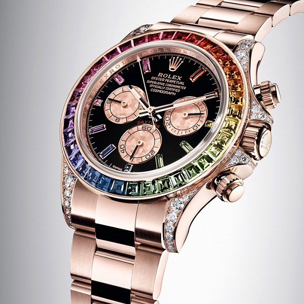 Đồng hồ nhiều màu sắc Rolex 116595RBOW