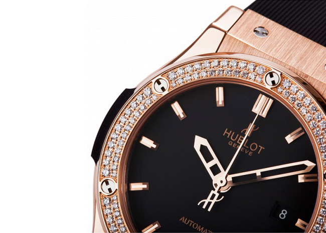 Hublot Classic Fusion Gold Diamond Watch 42mm 542.OX.1180.LR.1104