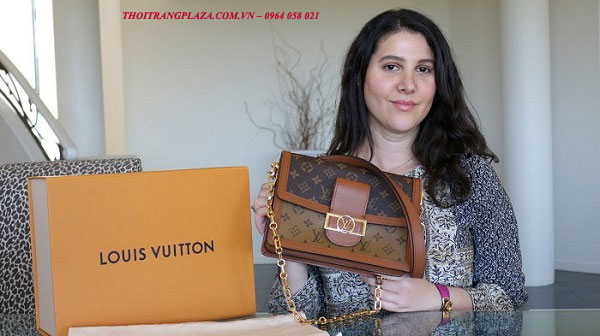 Túi nữ LV đẹp hà nội sài gòn đà nẵng Louis Vuitton Dauphine MM M45958 Màu nâu